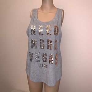 “Need More Vegas” sequin shirt